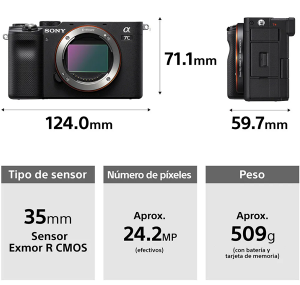 Cámara Fotográfia Sony full-frame Alpha 7C - Imagen 3