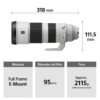 Lente de Camara Sony FE 200-600 mm F5.6-6.3 G OSS - Imagen 4
