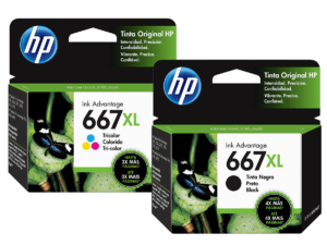 Cartucho de Tinta HP 667XL Negro + Tricolor Original